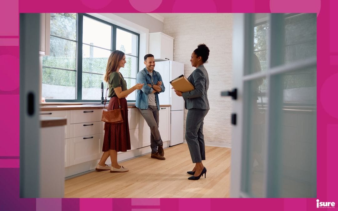 Young couple looking at purchasing a new home.