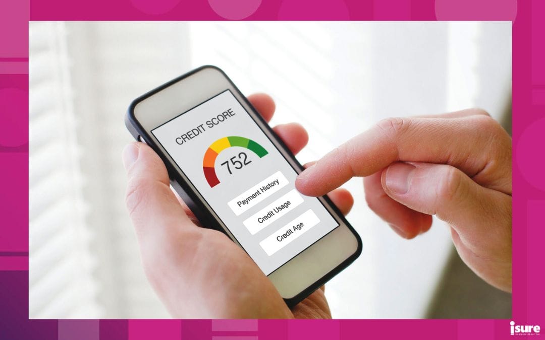 credit score concept on the screen of smart phone, checking payment history and credit score in bank online
