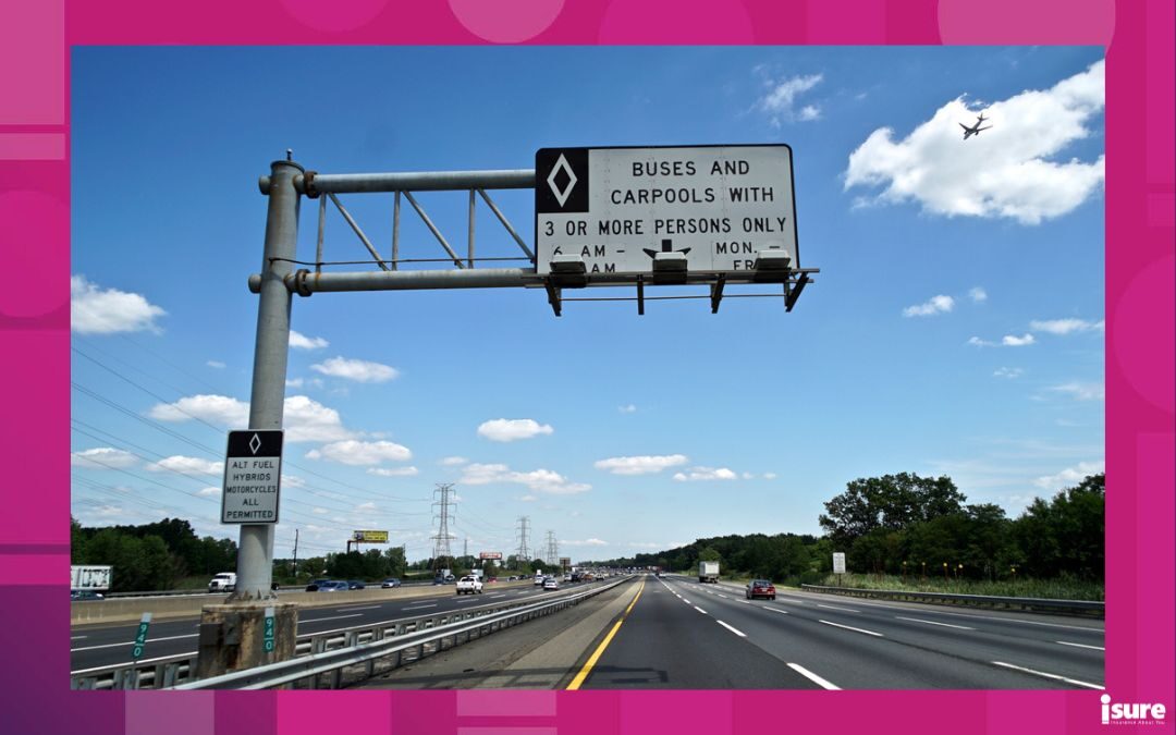 HOV lanes in Ontario - photo of a HOV lane on a highway