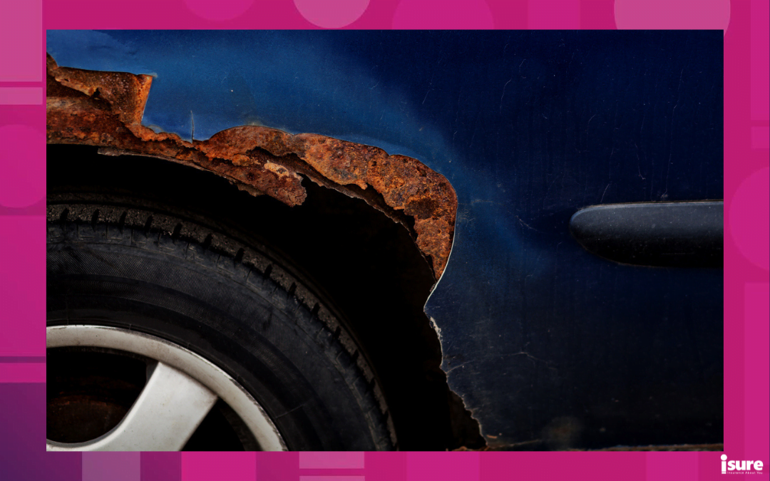rustproofing your car - Car with rust and corrosion, damage from road salt