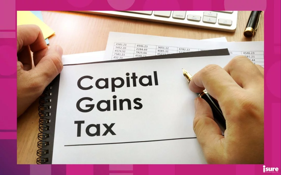 capital gains tax - Hands holding documents with title capital gains tax CGT.