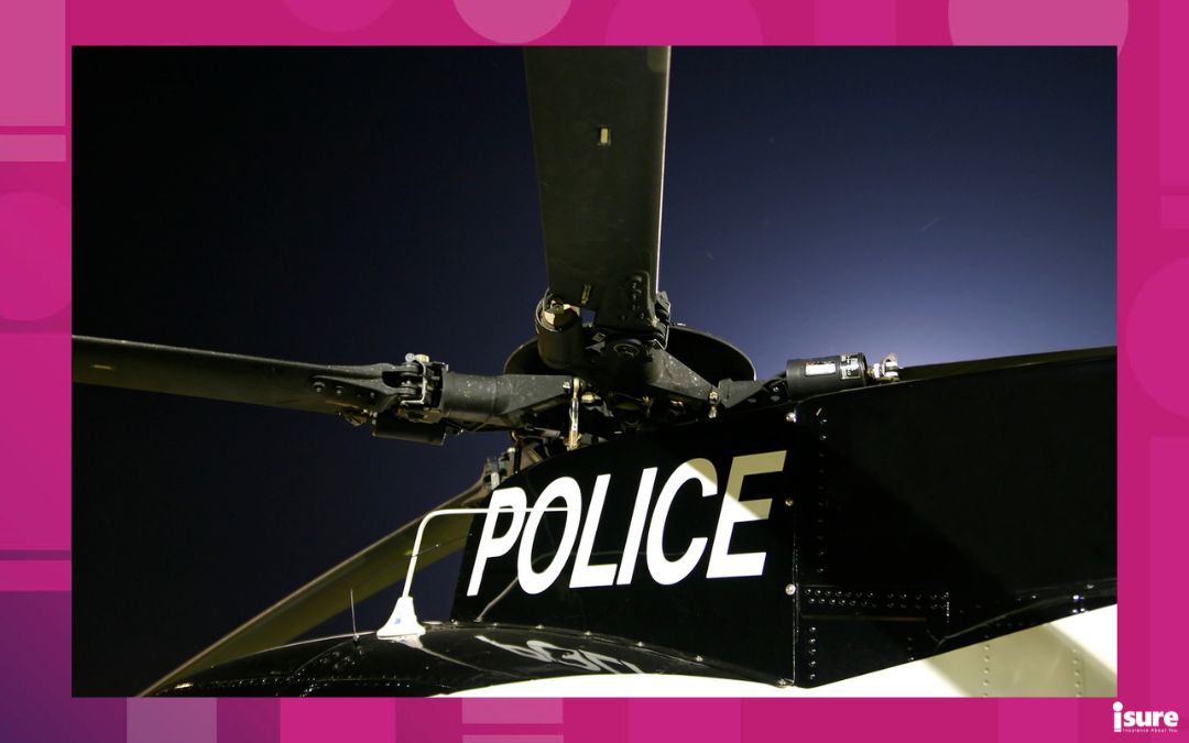 new police helicopters in Ontario - Part of the rotors and top of a police helicopter
