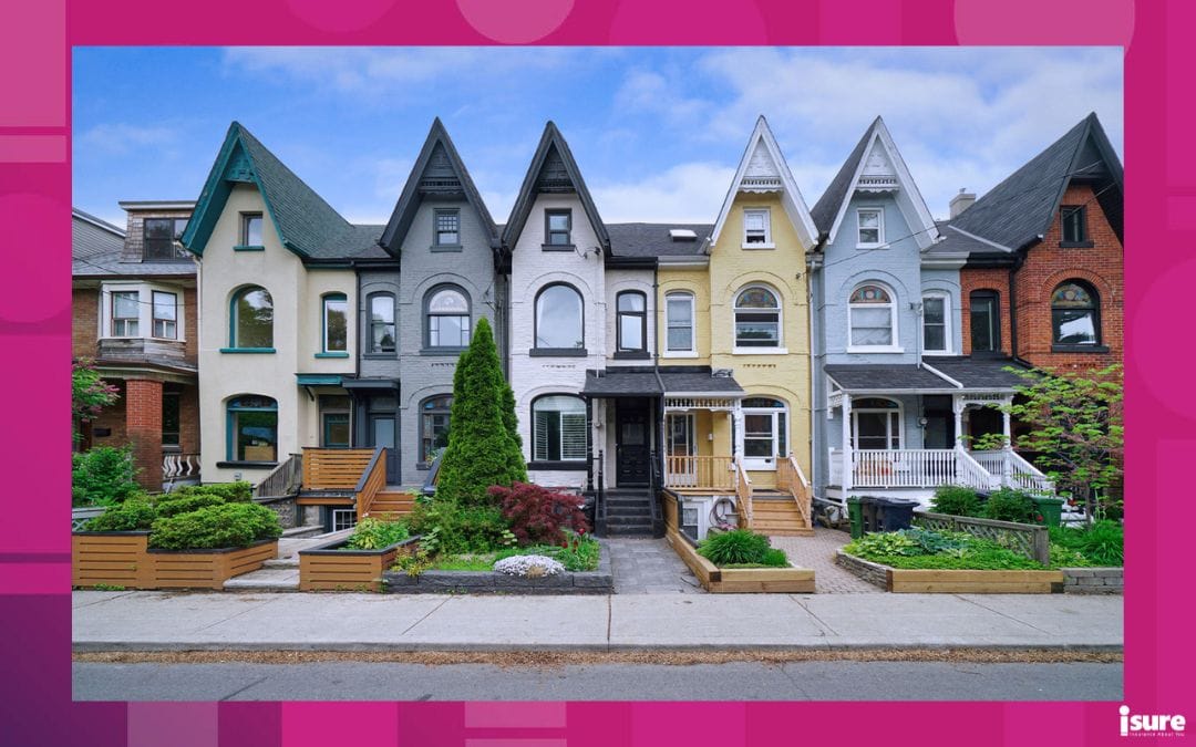 protecting your home from risk - Narrow Victorian row houses with peaked gables