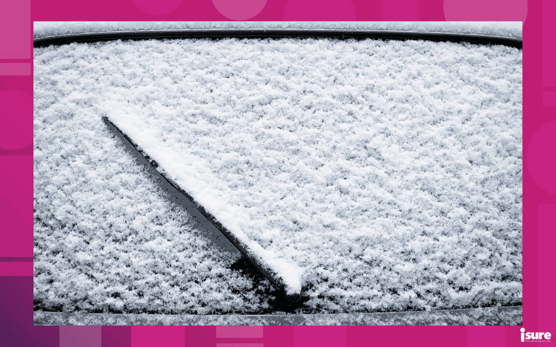 best windshield wipers - frosted windshield at winter - close up