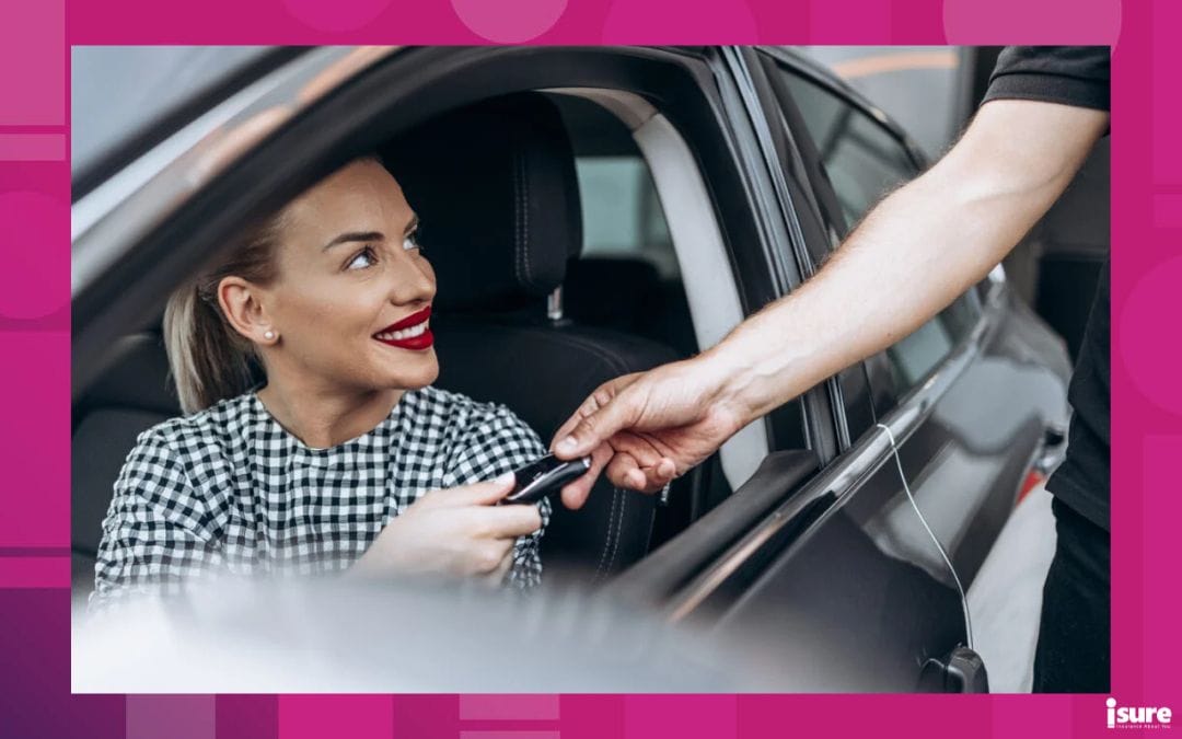 woman completing the sale of her new out-of-province vehicle