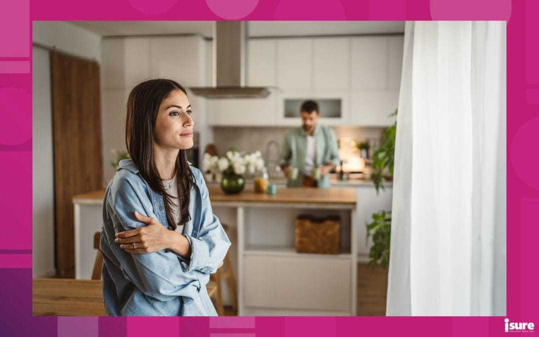 girlfriend wait for coffee while boyfriend prepare in the kitchen - contemplating housing costs
