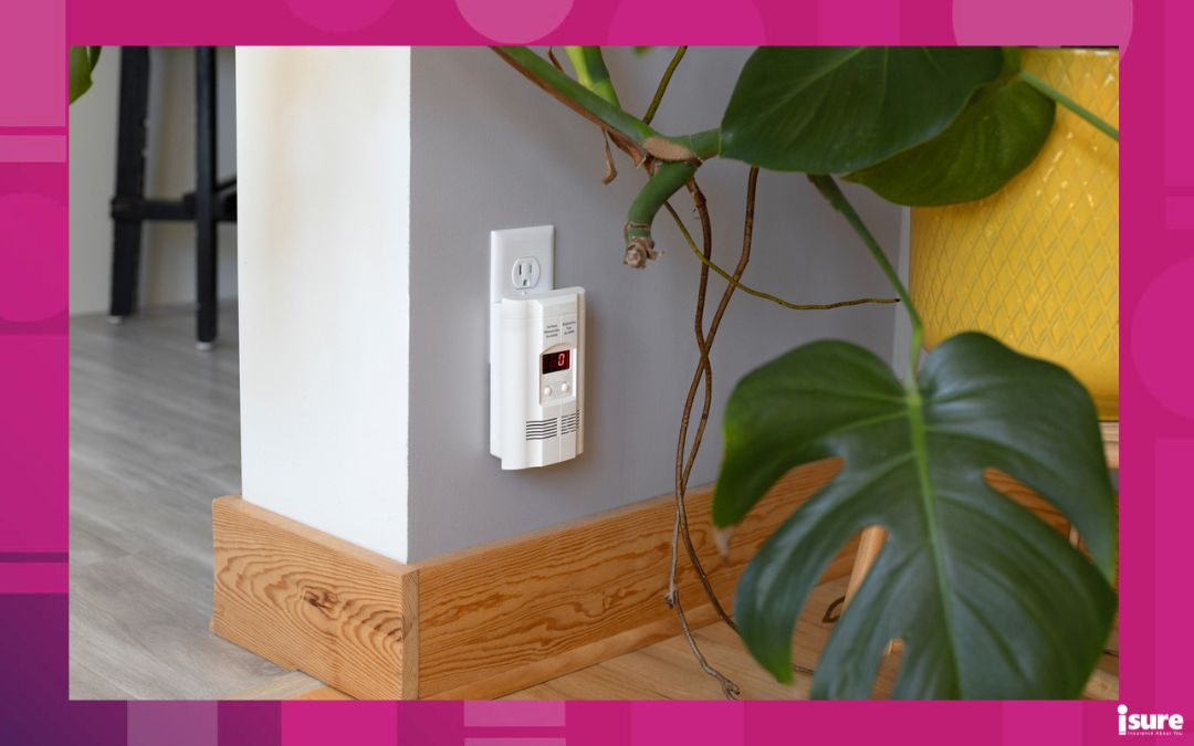 A Carbon Monoxide Detector located inside someone's home.