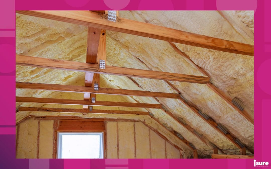 An insulated attic. Insulating Your Home is a great way to save money and keep you warm.