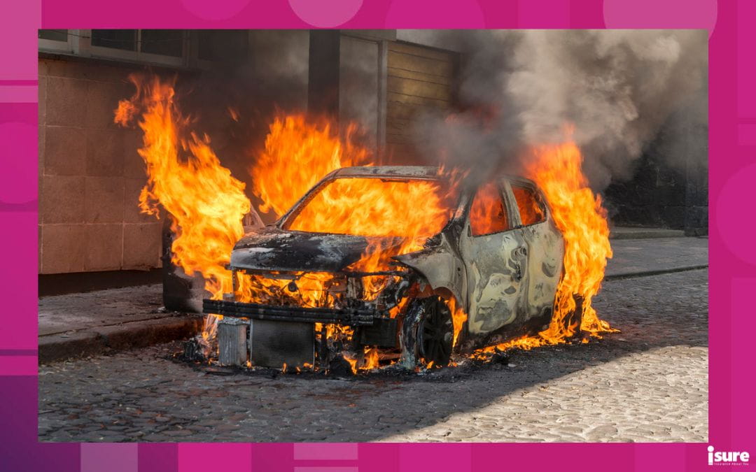 Care fire suddenly started engulfing the entire vehicle