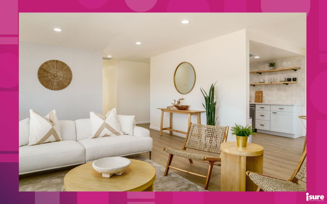 The living room area of an Airbnb apartment is set up nicely for its next guest.