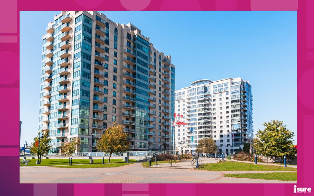 Condo buildings to show the difference between condo insurance and building insurance.